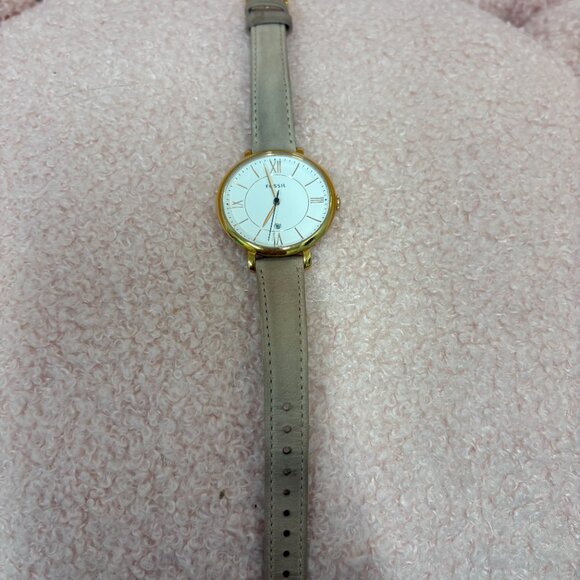 Fossil Brand Womens Stainlesss Steel‎ Beige Watch Gold Tone ES3988 main image 4